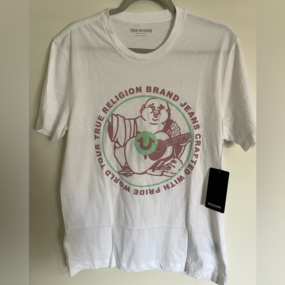 White true religion t shirt size M